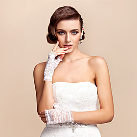 Wrist Length Half Finger Glove Lace Bridal Gloves Spring Summer Fall Wrist Length Half Finger Glove Lace Bridal Gloves Spring Summer Fall