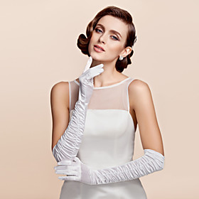 Elbow Length Fingertips Glove Satin Bridal Gloves Party/ Evening Gloves Spring Summer Fall Elbow Length Fingertips Glove Satin Bridal Gloves Party/ Evening Gloves Spring Summer Fall
