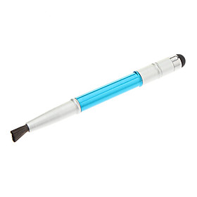 Aluminum Alloy Touch Stylus Pen / Cleaning Brush for iPhone (Assorted Color)