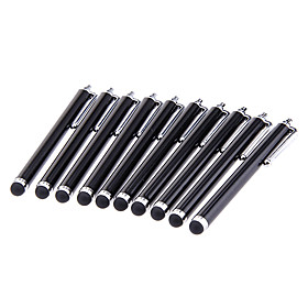 10 Pieces Packed Clip on Black Stylus Touch Screen Pen for iPad and Others