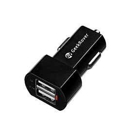 GeekRover High Quality Universal Dual USB Car Charger for iPad and Others (5V 1A/2.1A)