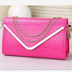 Ladys Fashion Crocodile Grain Crossbody Bag