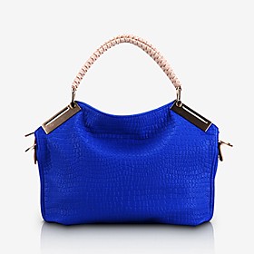 Seashell Crocodile Pattern Messenger Bag (Royal Blue)