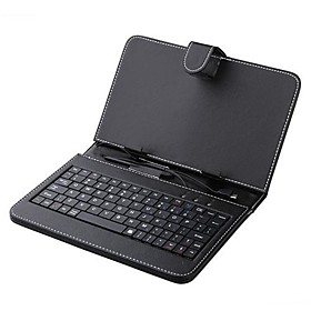 7 Inch Leather Case with Keyboard Stylus and Micro USB for Tablet PC