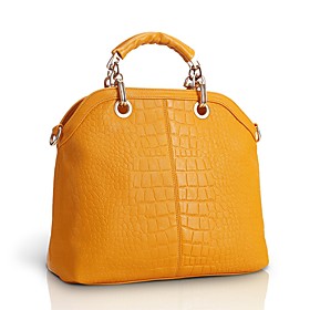 Seashell Crocodile Oblique Messenger Bag (orange)