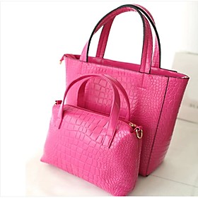 Bagage Crocodile Grain Vintage Kvinde Shopping Bag