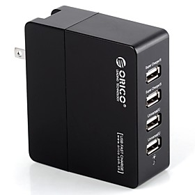 ORICO DCX-4U 4-Ports 5V1.5A/2.4A USB Wall Charger for Cellphone and Tablet Device