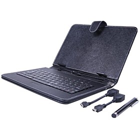 Universal Keyboard Case with 2 OTG Cable and Stylus Pen for 9 Inch PC Tablet
