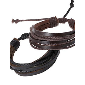 Leather Bracelet Fashion Simple Style Bracelet Hemp Rope Braided Leather Chain Unisex Cuff Bracelets Couple Bracelet Jewelry Gifts