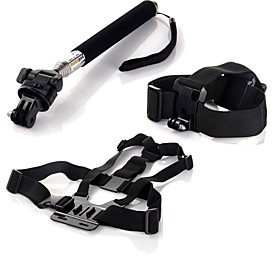 Gopro Accessories Chest Strap Head Strap Handle Monopod Tripod Adapter For GoPro Hero 1 2 3 3Camera