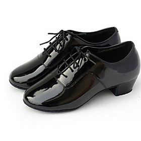 Non Customizable Men's Dance Shoes Modern/Ballroom Leatherette Low Heel Black Non Customizable Men's Dance Shoes Modern/Ballroom Leatherette Low Heel Black