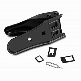 2 in Dual Micro Sim Cutter with Nano Micro Standard Sim Card Adapter for iPhone 4/4s/5/5s