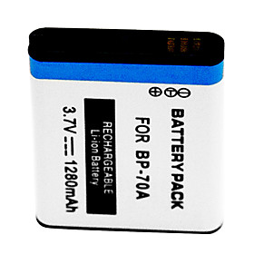 1280mAh Digital Camera Battery BP-70A for SAMSUNG ES65 ES70 TL105 TL110 PL100