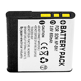 650mAh Digital Camera Battery NP-BN1 for Sony TX10 W570D T110D TX100 TX55