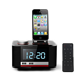 HomeTime B11 Iphone Ipad Charging Speaker with Radio Alarm Clock