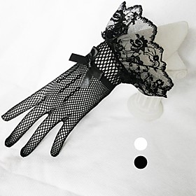 Wrist Length Fishnet Glove Tulle Bridal Gloves Spring Summer Fall Winter Wrist Length Fishnet Glove Tulle Bridal Gloves Spring Summer Fall Winter