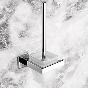 Toilet Brush Holder Contemporary Stainless Steel Ceramic Stainless Steel
