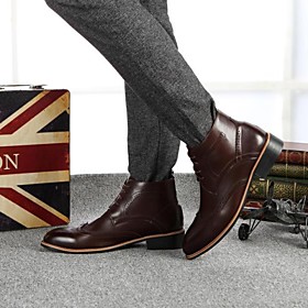 men's low heel boots