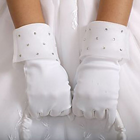 Wrist Length Fingertips Glove Satin Flower Girl Gloves Spring Summer Fall Winter Wrist Length Fingertips Glove Satin Flower Girl Gloves Spring Summer Fall Winter