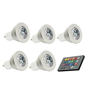 3W GU10 LED Spotlight 1 150 lm Remote-Controlled / Decorative AC 85-265 V 5 pcs 3W GU10 LED Spotlight 1 150 lm Remote-Controlled / Decorative AC 85-265 V 5 pcs