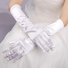 Elbow Length Fingertips Glove Elastic Satin Bridal Gloves Spring Summer Fall Winter Elbow Length Fingertips Glove Elastic Satin Bridal Gloves Spring Summer Fall Winter