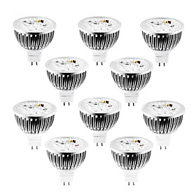 4W GU5.3(MR16) LED Spotlight MR16 4 High Power LED 360-400 lm Warm White / Cool White / Natural White Dimmable DC 12 / AC 12 V 10 pcs 4W GU5.3(MR16) LED Spotlight MR16 4 High Power LED 360-400 lm Warm White / Cool White / Natural White Dimmable DC 12 / AC 12 V 10 pcs