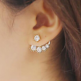 Drop Earrings Pearl Imitation Pearl Cubic Zirconia Simulated Diamond Alloy Gold Jewelry 2pcs