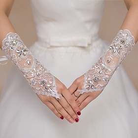 Lace Elbow Length Wedding/Party Glove Sequins Rhinestones Lace Elbow Length Wedding/Party Glove Sequins Rhinestones