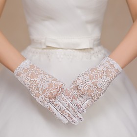 Full-finger Lace Wrist Length Wedding/Party Glove Full-finger Lace Wrist Length Wedding/Party Glove