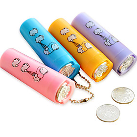 Portable Dual Side Round Plastic Coin Holder Storage Tubes