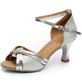 Women's Dance Shoes Sandals Satin Cuban Heel Gold/Silver/Camel Women's Dance Shoes Sandals Satin Cuban Heel Gold/Silver/Camel