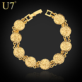 u7 Frauen islam allah Armband 18k echtem Gold \/ Platin beschichtet islamisch Armband Gliederkette Schmuckgeschenke