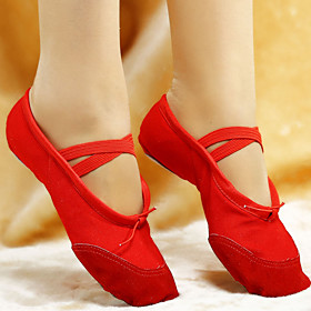 Non Customizable Women's Dance Shoes Ballet Leather/Canvas Flat Heel Black/Pink/Red/White Non Customizable Women's Dance Shoes Ballet Leather/Canvas Flat Heel Black/Pink/Red/White