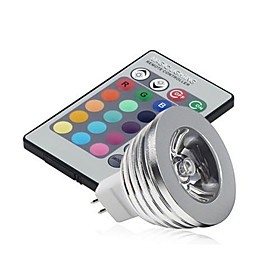 3W MR16 RGB LED Bulb Lamp light 16 Color changing IR Remote(85-265V) 3W MR16 RGB LED Bulb Lamp light 16 Color changing IR Remote(85-265V)