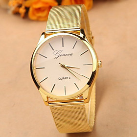 Gold Strap Watch Full Stainless Steel Woman Fashion Dress Watches New Brand Name Geneva Quartz Watch Best Quality Cool Watches Unique Watches