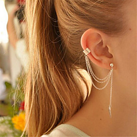 Earring Clip Earrings Jewelry Women Alloy 2pcs Gold / Silver
