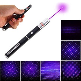 LT - 5mw 405nm Purple Laser  Pen Flashlight - Black