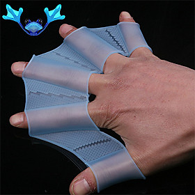 Swimming Gear Fin Hand Webbed Flippers Silicone Training Glove Women Men Kids Webbed Gloves For Swimming