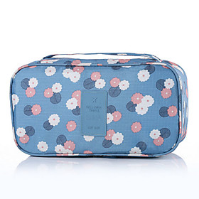 Travel Toiletry Bag Travel Luggage Organizer / Packing Organizer Portable Travel Storage For Clothes Bras Nylon / Floral