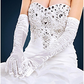 Opera Length Fingertips Glove Satin Bridal Gloves Opera Length Fingertips Glove Satin Bridal Gloves