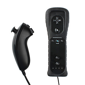 Remote MotionPlus and Nunchuk Controller with Case for Wii/Wii U (Black) Remote MotionPlus and Nunchuk Controller with Case for Wii/Wii U (Black)