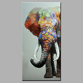 sola mano puro astratto moderno disegnare pronta per essere appesa decorativo della pittura ad olio elefante