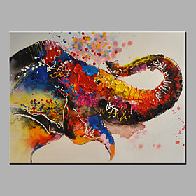 pittura a olio moderna mano puro astratto disegnare pronta per essere appesa decorativo della pittura ad olio elefante naso