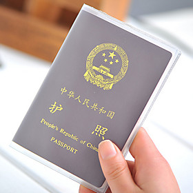Pvc Passport Holder Id Holder Passport Cover Waterproof Portable Dust Proof Travel Storage Ultra Light(ul)