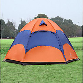 Sheng Yuan 3-4 Persons Tent Double Camping Tent One Room Fold Tent Anti-insect Breathability Oversized For Hiking Camping 1500-2000 Mm