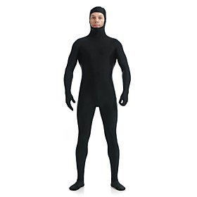 Zentai Suits Ninja Zentai Cosplay Costumes Black Solid Leotard/onesie Zentai Spandex Lycra Unisex Halloween