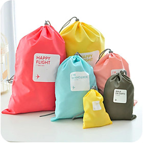 4 Pieces Travel Bag / Drawstring Pouch / Travel Luggage Organizer / Packing Organizer Waterproof / Dust Proof / Travel Storage Clothes Nylon