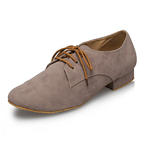 Customizable Men's Dance Shoes Latin / Ballroom/ Jazz / Swing Shoes / Salsa / Samba Flocking Low Heel Gray Customizable Men's Dance Shoes Latin / Ballroom/ Jazz / Swing Shoes / Salsa / Samba Flocking Low Heel Gray