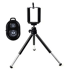 Universal Mini Tripod Holder With Mobile Phone Holder And Bluetooth Remote Shutter For Iphone