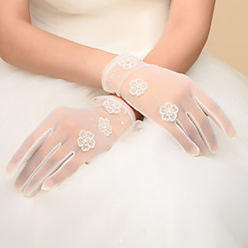 Wrist Length Fingertips Glove Nylon Bridal Gloves Party/ Evening Gloves Spring Fall Winter Bow Wrist Length Fingertips Glove Nylon Bridal Gloves Party/ Evening Gloves Spring Fall Winter Bow